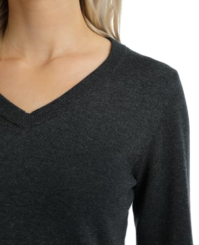 Image of QUALFORT Women's 100% Cotton Sweater, Basic Lightweight Long Sleeve Pullover