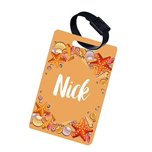 Image of Personalized Luggage Tag with Name & Photo - Unisex (Beach) | Custom Luggage Tag