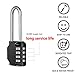 2 Pack disecu 2.6 Inch Long Shackle Combination Lock, 4 Digit Outdoor Waterproof Padlock for School Gym Locker, Sports Locker, Storage Unit, Gate, Fence, Toolbox, Cabinet (Black)