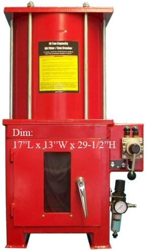 10 Ton Air Hydraulic Oil Filter Can Crusher with Stand