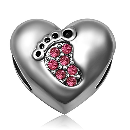 Image of JMQJewelry Feet Jan-December Womens Charms Fits Pandora Charms Bracelets