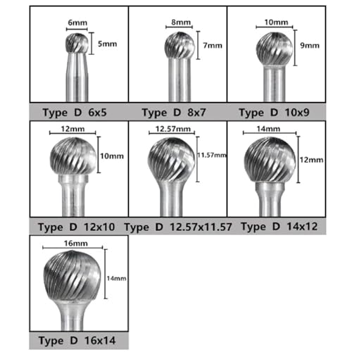 Fresa de carburo de tungsteno 16mm, mango 6mm miniatura 4