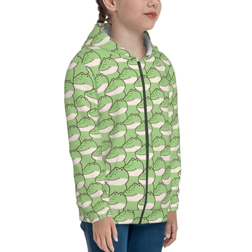 Cute Smile Face Crocodile Kid Hoodies Boys Zip Up Sweatshirts Girls Pullover with Pocket4