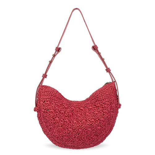 Image of The Sak Tess Crescent Shoulder Bag - Premium Women's Handbag for Everyday & Travel - Adjustable Strap with Zipper Closure