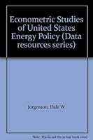 Econometric Studies of United States Energy Policy 0720499011 Book Cover