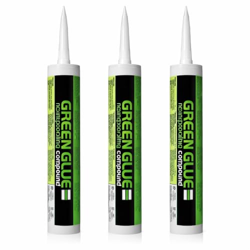 Green Glue Soundproofing, Noiseproofing Compound - 28 fl.oz (828 ml) - 3 Pack - Hand Wipes Included