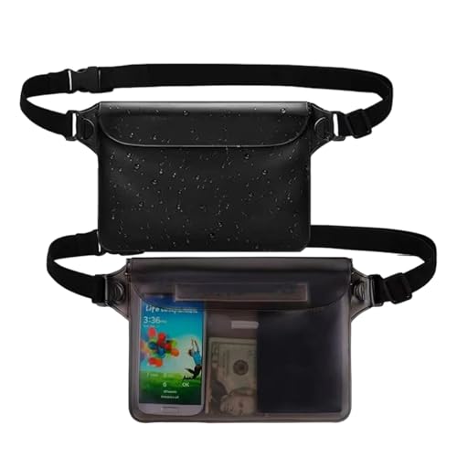 2 Pièces Pochette Étanche, Sac Impermeable Etanche IPX8 Housse Étanche Smartphones avec Sangle Réglable Pochette Etanche Plage Accessoire pour Natation...