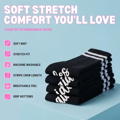 Image of Funky Junque Bride Crew Socks, Bachelorette Wedding Party Gift