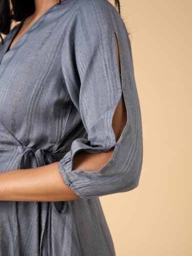 Image of The Mom Store Maternity and Nursing Wrap Dress for New Mom | Pre and Post Pregnancy Wear for Womens | Trendy Stylish Printed Friendly Dresses for Women | Comfortable