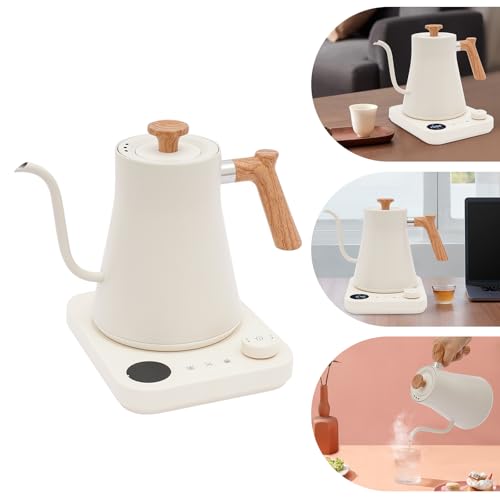 Tetera eléctrica 1200W con control temperatura 0.9L blanca miniatura 3