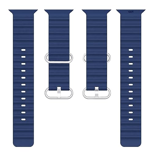 Image of ACM Watch Strap Slide 42mm 44mm 45mm 46mm 49mm Silicone Smart Belt Compatible with Boat Wave Elevate Smartwatch Classic Band Dark Blue