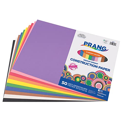 Prang (Formerly SunWorks) Construction Paper, 10 Assorted Colors, 12