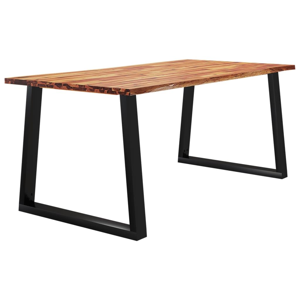 ZEYUAN Esstisch Baumkante 180x90x75 cm Massivholz Akazie, Küchentisch, Esszimmertisch, Dining Table, Kitchen Table, Esszimmer Tisch, Sitzecke, Essen Tisch