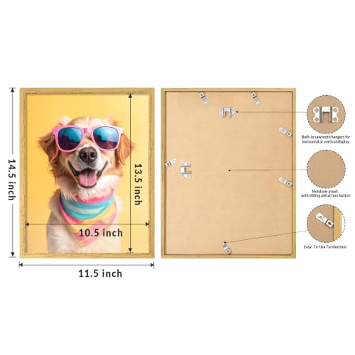Image of LaVie Home 11x14 Picture Frame for Wall Display, 11 x 14 Bronze Picture Frame with HD Plexiglas, 11 by 14 Poster Frame 1 Pack, Display Frame for Vertical or Horizontal, Classic Collection