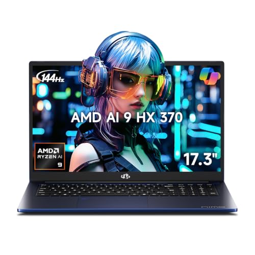 Image of NIMO 17.3 inch FHD AI Laptop, 12 Cores AMD Ryzen AI 9 HX 370 32GB RAM 1TB SSD