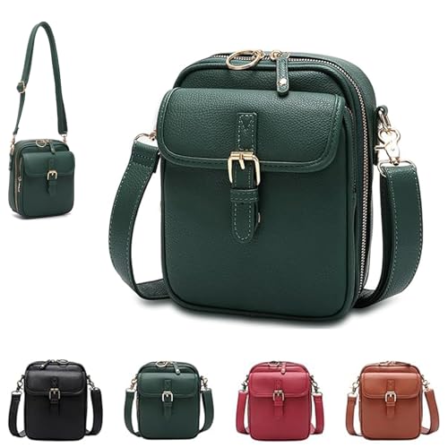 Comebybuy Purse Vintage Mini Messenger Bag, 2025 New Leather Small Purse Crossbody Shoulder Bag For Women Men