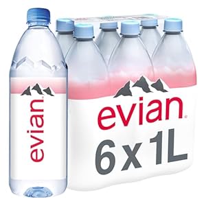 Evian Natural Spring Water, 1 L bot...