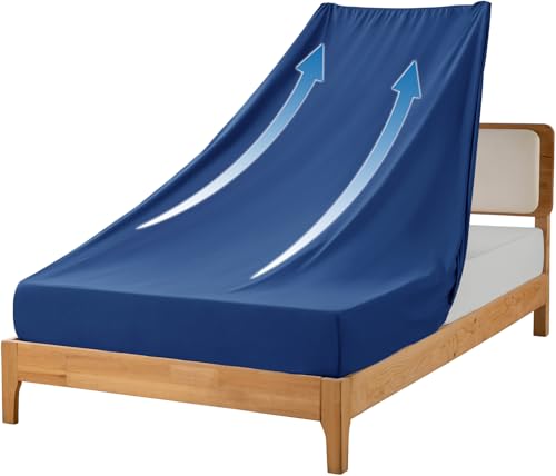 AZRA ボックスシーツ シングル 吸水速乾 全周ゴム ベッド・マットレス・敷き布団対応 ベッドシーツ マットレスカバー ベッドカバー オールシーズン 夏 100X200cm ダークブルーのサムネイル