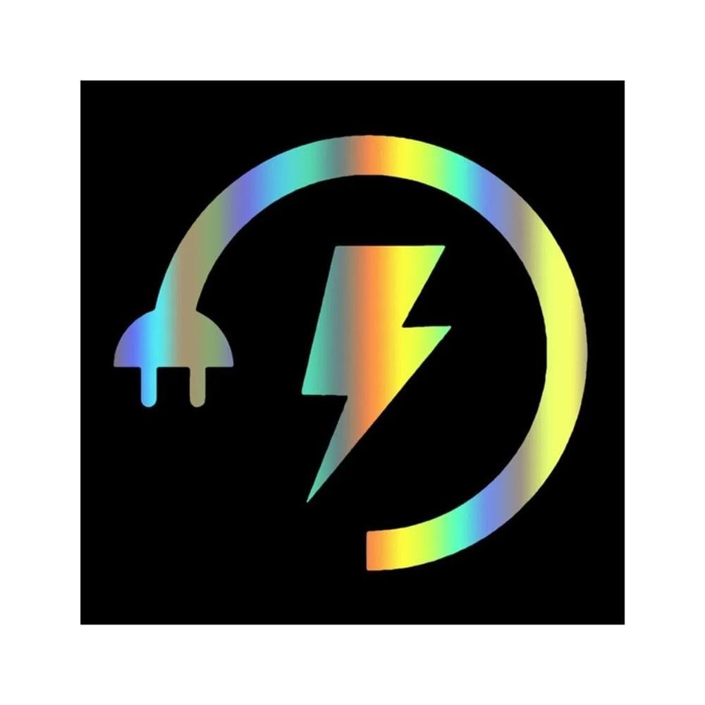 Electric Plug Shape Fashion Car Sticker Bumper Windshield Auto Decal Motorcycle Laptop Waterproof Truck(Laser)