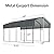 Reinforced Galvanized Carport Outdoor Heavy Duty Shelter with Anchors Easy Assembly for Tractor and Vehicles (12 * 20FT)