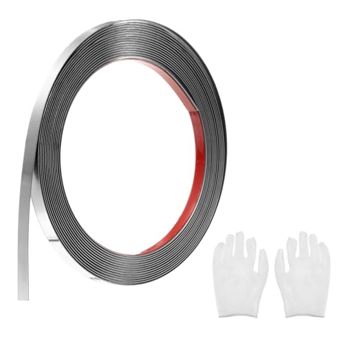 Moulage autocollante acier inoxydable flexible argenté brossé pour mur