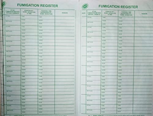 Image of NABH Fogging Register | Fumigation Record Book