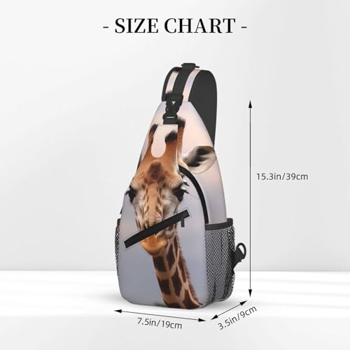 Bolso tipo Sling para Hombre y Mujer con diseño de jirafa miniatura 2
