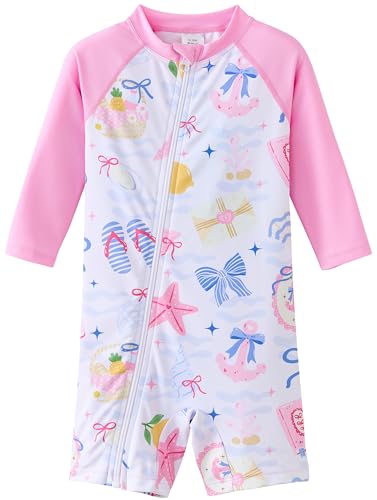 Image of UMELOK Baby Girl Swimsuit Infant Rash Guard Swimwear Bathing Suit