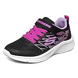 302468L BLK Skechers Girls Microspec Bold Delight Sneakers Kinder Schuhe schwarz, Schuhgröße:34 EU