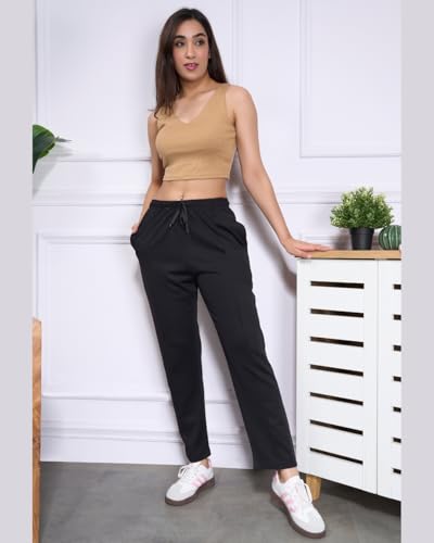Image of CUPID Woman Plus Size Easy Cotton Track Pants, Comfortable Lower, Trouser, Joggers, Lounge Wear, Night n Daily Wear, Pajama, Travel Pant