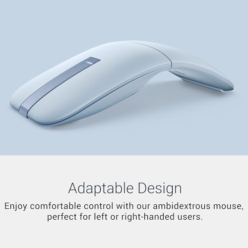 Dell MS700 Bluetooth Travel Mouse - Bluetooth 5.0/Dell Pair/Microsoft Swift Pair Connectivity, Adjust DPI up to 4000, Optical LED Sensor, Touch Scroll with latest Touch Controller - Misty Blue — view 5