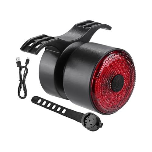 Xvilmaun Luz Trasera para Bicicleta - Luz Posterior Brillante para Ciclismo - Lámpara Impermeable Recargable con Sensor para Rutas Nocturnas, Trayectos Diarios y Seguridad Vial