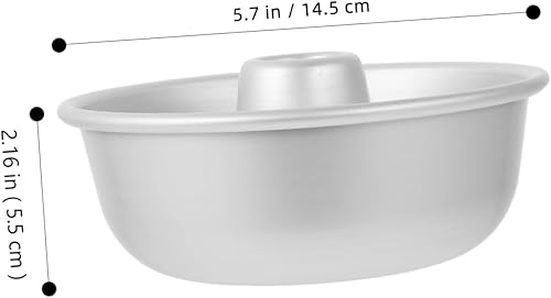 Miniatura 3 de DOITOOL 1 molde para tartas de ángel para hornear, aluminio, redondo, 5.118 x 2.165 in