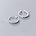 Fake Hoop Earrings CZ Cubic Zirconia Cartilage Earring 925 Sterling Silver Earrings Ear Cuff Huggie Dainty Minimal Conch Piercing Non Pierced Ear Pods Clip on Earrings for Women Silver