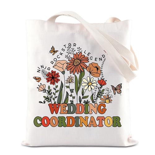 KUIYAI Wedding Coordinator Tote Bag Wedding Planer Appreciation Gift Event Planner Gift Bride Groom Canvas Bag (WeddingCoordinatorTote)