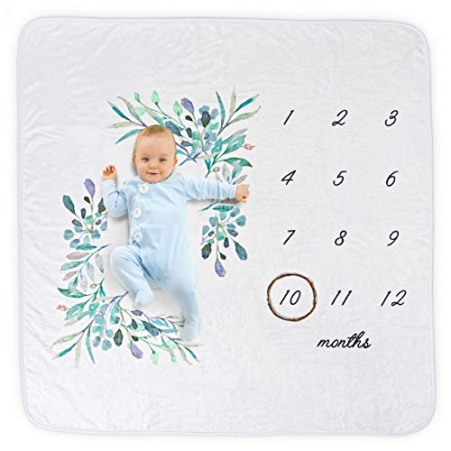 Ocean Drop - Baby Monthly Milestone Blanket I Baby Milestone Blanket I Baby Milestone Blanket Boy and Girl | Baby Months…