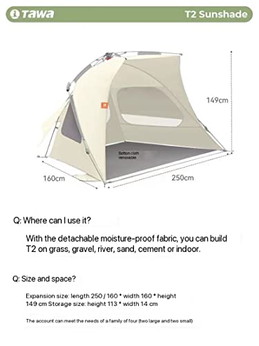 Carpa automática portátil para camping y protección solar miniatura 5