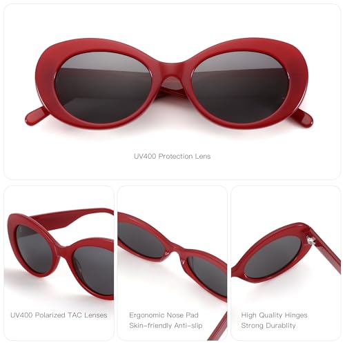 ZENOTTIC Polarized Sunglasses Women Oval: Trendy Shades for Ladies - Retro Classic Sun Glasses UV400 Protection3