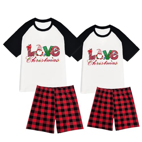 Tshirt With Shorts Pants Christmas Short Matching Pajamas Set For Women Or Men2