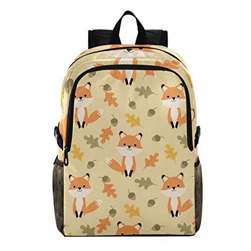 Sac à dos léger pliable motif renard automne imperméable pour l'école et voyage