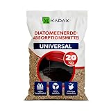 KADAX Ölbindemittel 20kg, mineralisches Bindemittel für Öl, Kraftstoff & Flüssigkeiten, Ölbinder aus Kieselgur, Granulat für Werkstatt & Garage, Ölabsorber