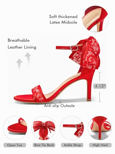 Image of Coutgo Women's Open Toe Ankle Strap High Heel Sandals