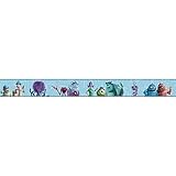 York Wallcoverings DS7745BD Walt Disney Kids II Monsters Inc Border, Aqua/Blues/Purples/Greens/Black/White