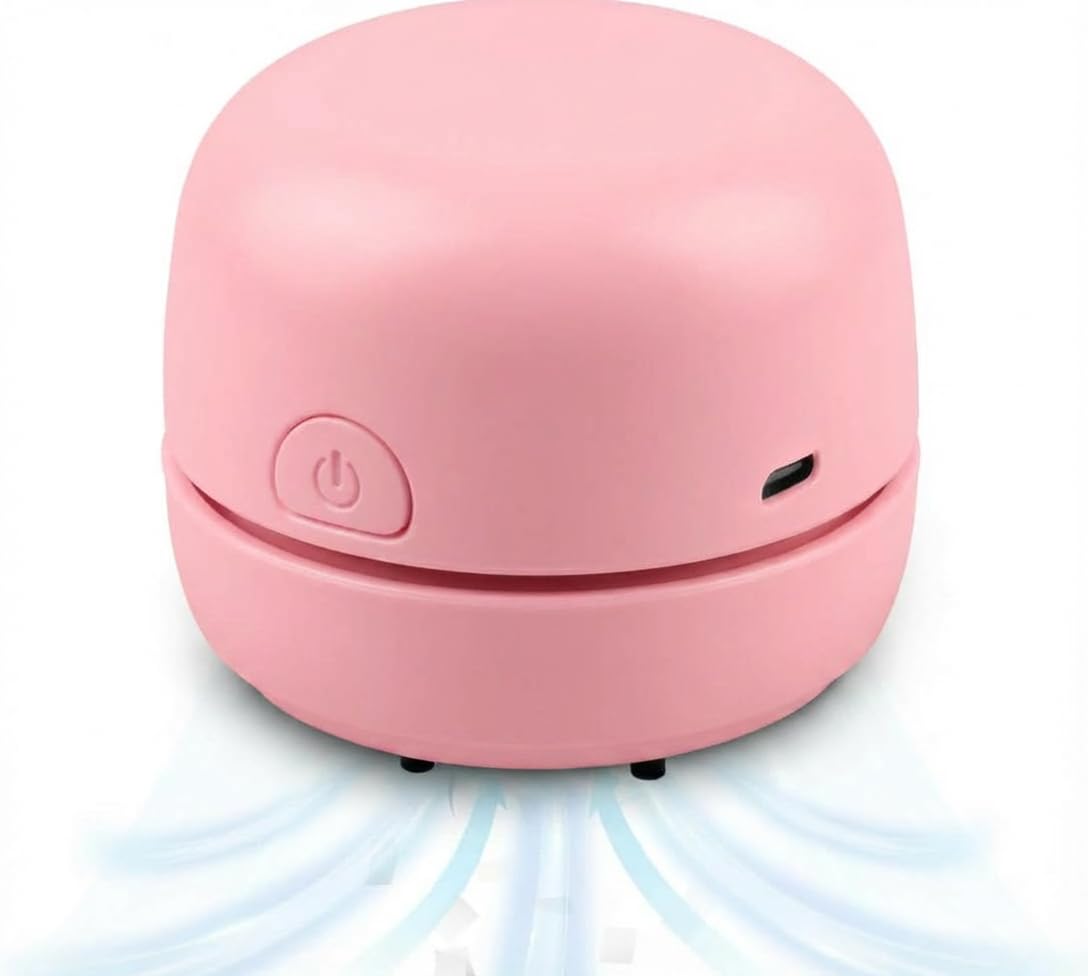 Desktop Vacuum Cleaner Mini Table Vacuum Cleaner Desk Hoover with USB Charging Portable Desk Hoover for Crumbs and Dust High Suction Mini Desktop Vacuum-Cleaner for Home, School, Office, Keyboard