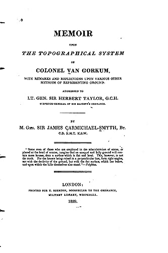 Memoir Upon the Topographical System of Colonel Van Gorkum