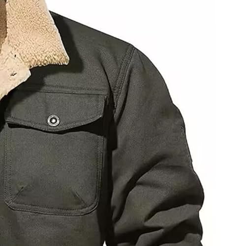 Veste armée homme chaude contre le froid à boutons décontractés