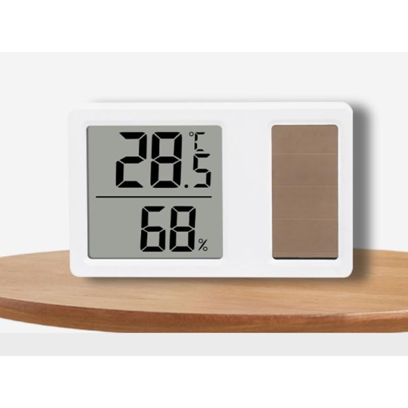ABS Version Solar Digital Thermometer Hygrometer Household Indoor