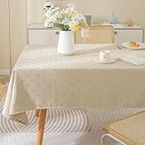 NINGHOME Manteles, 90 x 135 cm, mantel de lino con vainica, mantel de lino para uso en interiores y exteriores