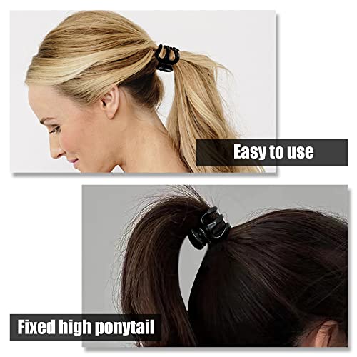 Dimuge 12 Pack Extra Strong Grip Small Claw Clips Great For Women And Girls Fixed High Ponytail, Half Pony, Butterfly Hair Clips, Pumpkin Small Hair Clips, Black/Brown Cute Hair Accessories. #TOP4