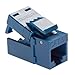 Platinum Tools EZ-SnapJack Cat5e, Blue. 4/Clamshell.